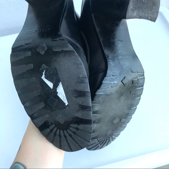 Rare! Vintage GUESS by Marciano Lace Up Boots! Combat Granny Grunge Boots 90s - Picture 9 of 9